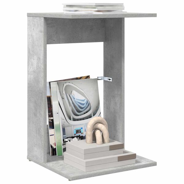 vidaXL Beistelltisch Beton Grau 40 x 38 x 62,5 cm Holzwerkstoff