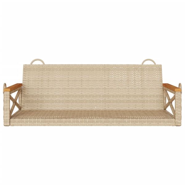 vidaXL H&auml;ngebank Beige 109x62x40 cm Poly Rattan