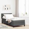 vidaXL Boxspringbett mit Matratze Dunkelgrau 200 x 100 cm Stoff