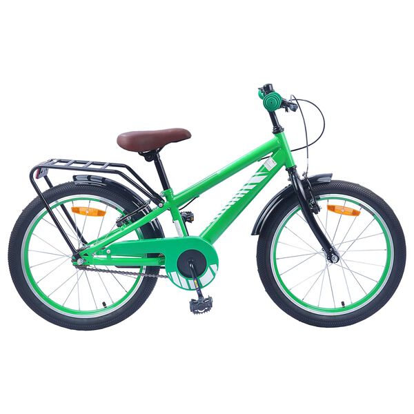 vidaXL Kinderfahrrad 18 Zoll f&uuml;r 5-7 Jahre alt Gr&uuml;n