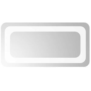 vidaXL LED-Badezimmerspiegel Transparent 40 x 20 cm Geh&auml;rtetes Glas