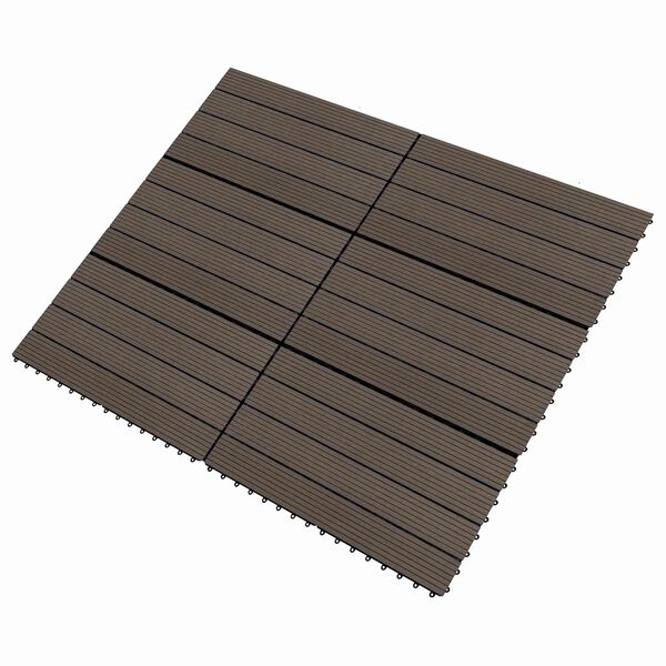 vidaXL Terrassenfliese 6 pcs Dunkelbraun 60 x 30 cm WPC