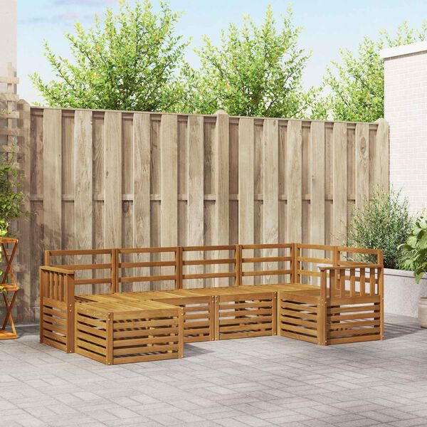 vidaXL Sofagarnituren 6 pcs Natur Massivholz Akazie