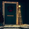vidaXL Weihnachtsbaum Kegelform 84 LEDs Deko Warmweiß 50x150 cm