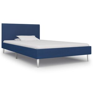 vidaXL Bettgestell Blau Stoff 90&times;200 cm