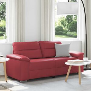 vidaXL 2-Sitzer-Sofa Weinrot 140 cm Kunstleder