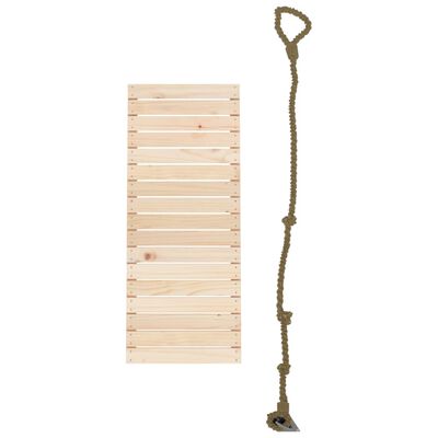vidaXL Klettersteg mit Seil 44,5x5x108 cm Massivholz Kiefer