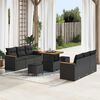 vidaXL Gartensofa-set 9 pcs Schwarz Poly-Rattan