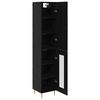 vidaXL Highboard 2 pcs Schwarz Eichen-Optik Holzwerkstoff