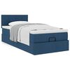 vidaXL Ottoman-Bett mit Matratze Blau 100x200 cm Stoff