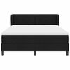 vidaXL Boxspringbett mit Matratze Schwarz 140 x 190 cm Stoff