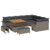 vidaXL Gartensofa-set 12 stk. Grau Poly-Rattan