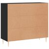 vidaXL Sideboard Schwarz 90x34x80 cm Holzwerkstoff