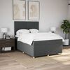 vidaXL Boxspringbett mit Matratze Dunkelgrau 140x190 cm Stoff