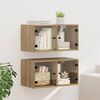 vidaXL Wandschr&auml;nke 2 pcs Artisan-Eiche 68 x 37 x 35 cm Holzwerkstoff
