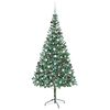 vidaXL Künstlicher Weihnachtsbaum Grün 210 cm PVC und Stahl
