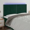 vidaXL LED Kopfteil Dunkelgr&uuml;n 180x5x118/128 cm Samt
