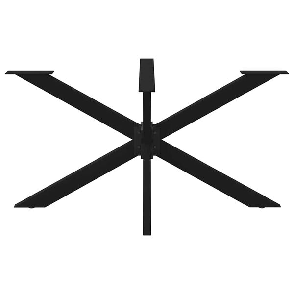 vidaXL Esstischbein in Spinnenform Schwarz 150x78x(72-73) cm Stahl