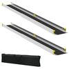 vidaXL Rollstuhlrampe 2 pcs Schwarz 184,5 x 18,5 x 5 cm Aluminium
