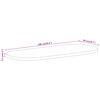 vidaXL Tischplatte 100x50x2,5 cm Oval Raues Massives Mangoholz