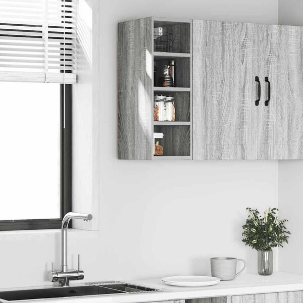 vidaXL Hängeschrank Riga Grau Sonoma 20x29,5x60 cm Holzwerkstoff
