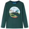 vidaXL Kinder-Langarmshirt Dunkelgr&uuml;n 116