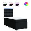 vidaXL Boxspringbett mit Matratze Schwarz 90x190 cm Stoff