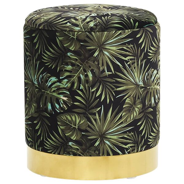 vidaXL Runder Aufbewahrungshocker Mehrfarbig Stoff 31 x 37 cm