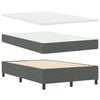 vidaXL Boxspringbett mit Matratze Dunkelgrau 120 x 190 cm Stoff