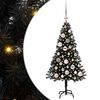 vidaXL Weihnachtsbaum Schwarz 120 cm PVC