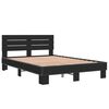 vidaXL Bettgestell Schwarz 135x190 cm Holzwerkstoff und Metall