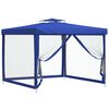 vidaXL Pavillon mit Doppeldach Blau 3x3x2,68 m Stoff