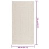 vidaXL Teppich ZIZUR Creme 80x150 cm Jute-Optik Indoor und Outdoor
