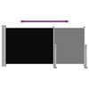 vidaXL Ausziehbare Seitenmarkise 120x300 cm Schwarz