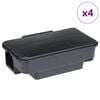 vidaXL Mausefallen 4 Stk. Schwarz 22x12,5x7,5 cm