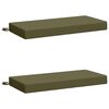 vidaXL Bankkissen SOEST 2 stk. 100 % Polyester Olivgr&uuml;n 80 x 40 x 8 cm