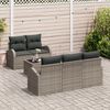vidaXL Gartensofa-set Grau 55 x 55 x 37 cm Poly-Rattan