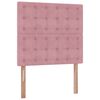 vidaXL Ottoman-Bett mit Matratzen & LEDs Rosa 80x200 cm Samt