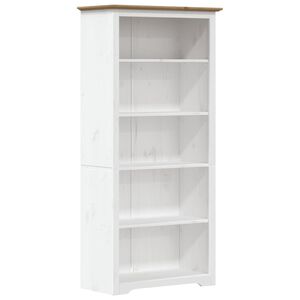 vidaXL B&uuml;cherregal 5 F&auml;cher BODO Braun 82x40x173 cm Massivholz Kiefer