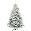 vidaXL K&uuml;nstlicher Weihnachtsbaum mit 300 LEDs Wei&szlig; 180 cm PE und PVC
