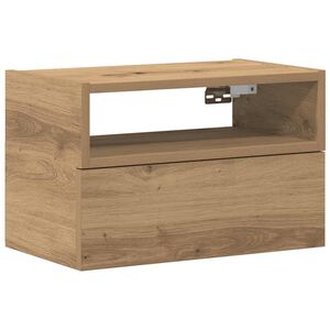 vidaXL Wand-Nachttisch Artisan-Eiche 45x26x28,5 cm