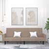 vidaXL Schlafsofa 2-Sitzer Taupe Mikrofasergewebe