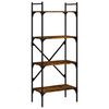 vidaXL B&uuml;cherregal 4 F&auml;cher R&auml;uchereiche 56x31,5x138,5cm Holzwerkstoff