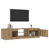 vidaXL TV-Schrank mit LED-Leuchten Artisan-Eiche 140x40x36 cm