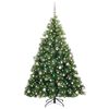 vidaXL K&uuml;nstlicher Weihnachtsbaum mit 300 LEDs Gr&uuml;n 240 cm PE und PVC