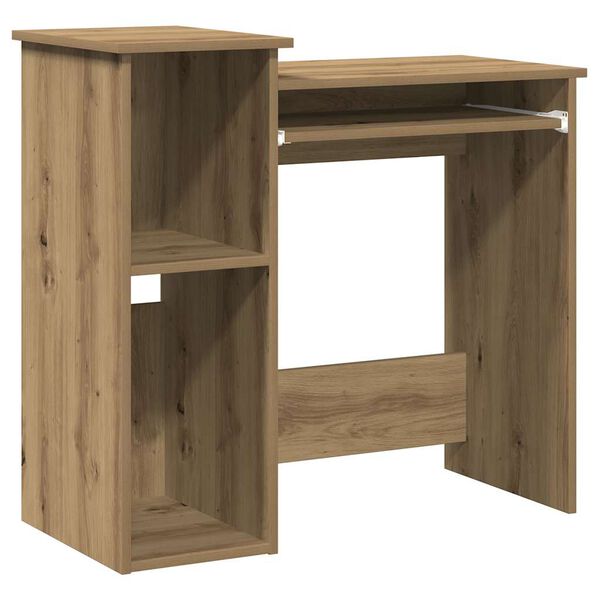 vidaXL Schreibtisch mit Regal Artisan-Eiche 84x40x78cm Holzwerkstoff