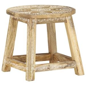 vidaXL Hocker Handbemalt 38&times;38&times;35 cm Mango Massivholz