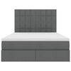 vidaXL Bett mit Stauraum und LED Dunkelgrau 140 x 190 cm Polyester