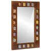 vidaXL Badezimmer Spiegel Walnuss 50 x 70 x 2,5 cm Massivholz Mango