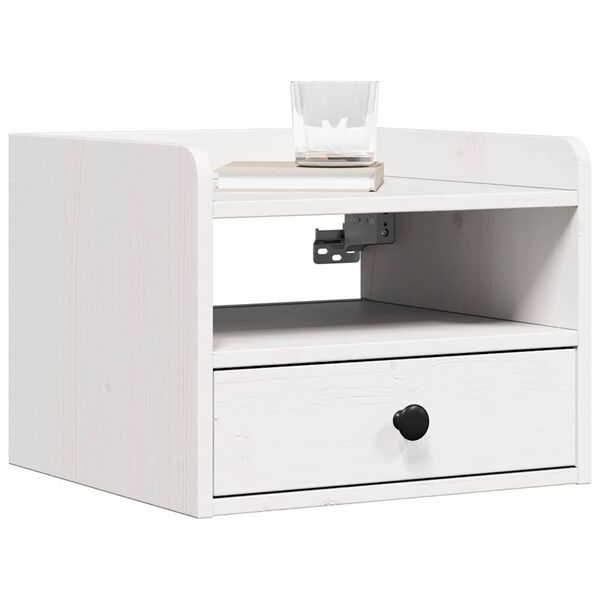 vidaXL Nachttisch Wei&szlig; 38 x 36 x 29,5 cm Massivholz Kiefer